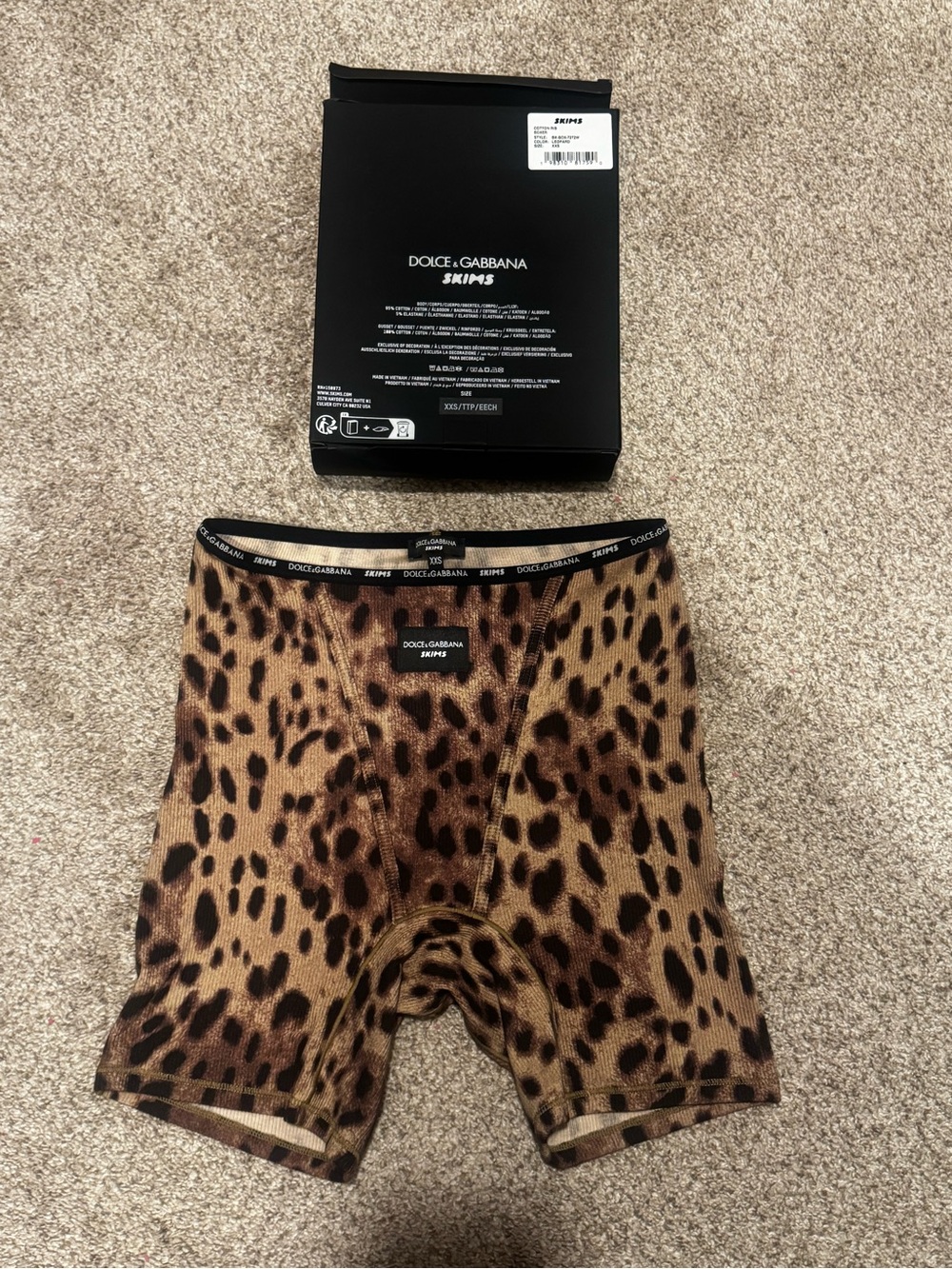 AUTHENTIC Dolce & Gabbana SKIMS Leopard Print shorts